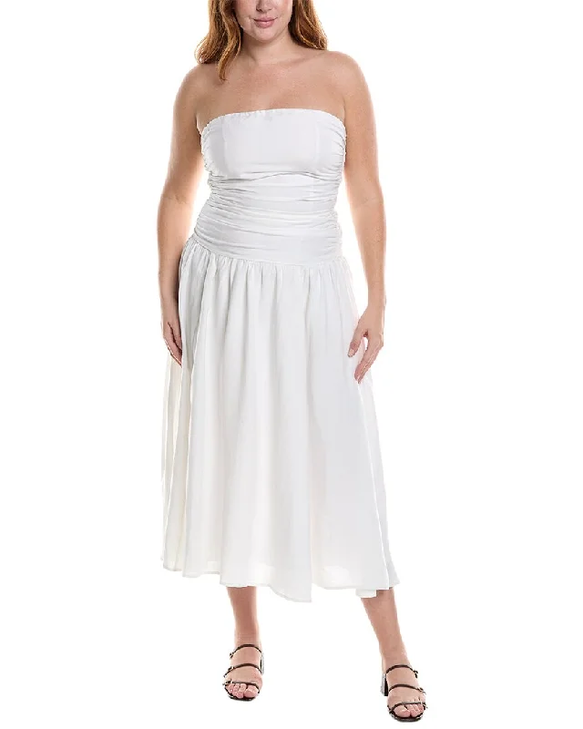 Your Favorite Sale is Back!Lyra & Co Plus Linen-Blend Midi Dress
