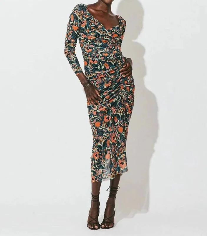 Flash Sale – Act Fast!Macey Mesh Midi Dress In Tallulah