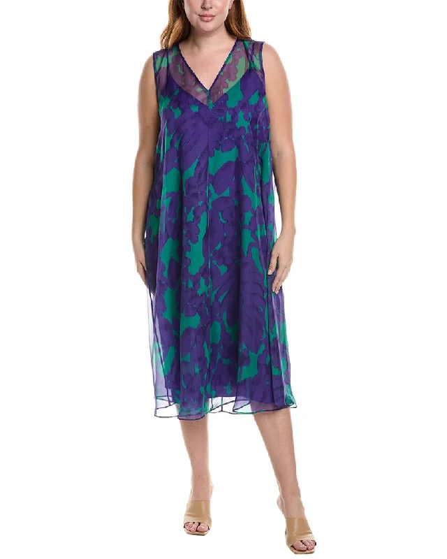 Shop Before It’s Gone!Marina Rinaldi Plus Dover Sheer Midi Dress
