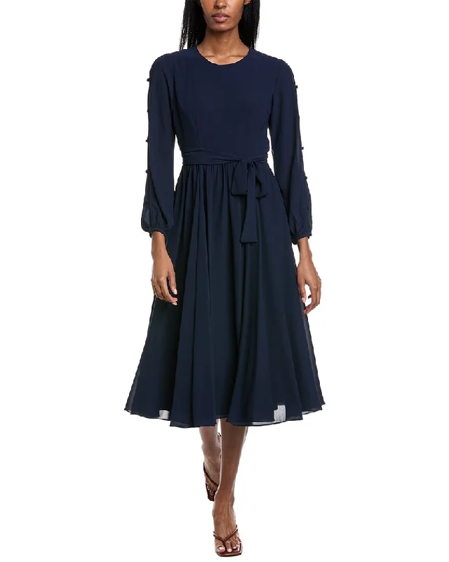 Your Best Deals Are Here!Mikael Aghal Solid Midi Dress