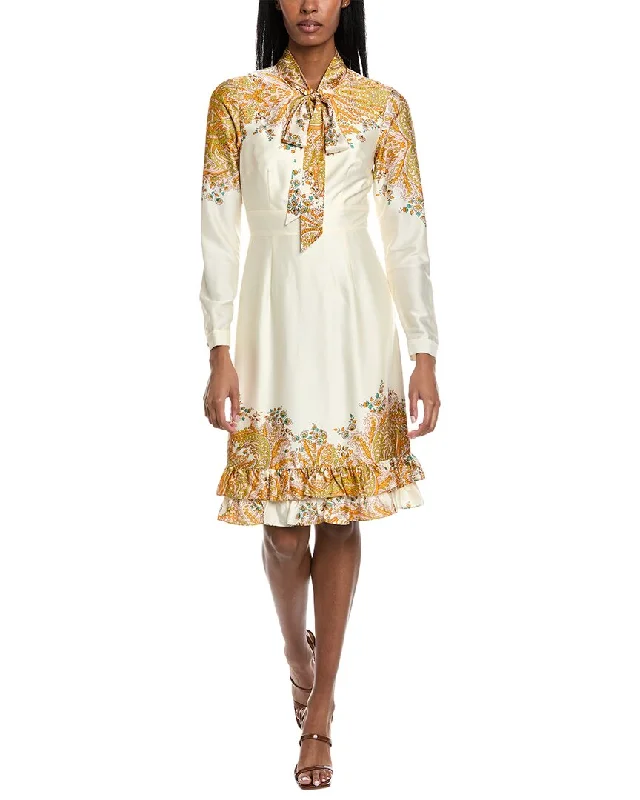 Today Only – Don’t Miss It!Mikael Aghal Tie-Neck Midi Dress