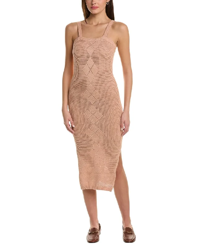 Seasonal Sale – Shop Now!NAADAM Argyle Pointelle Cashmere-Blend Midi Dress