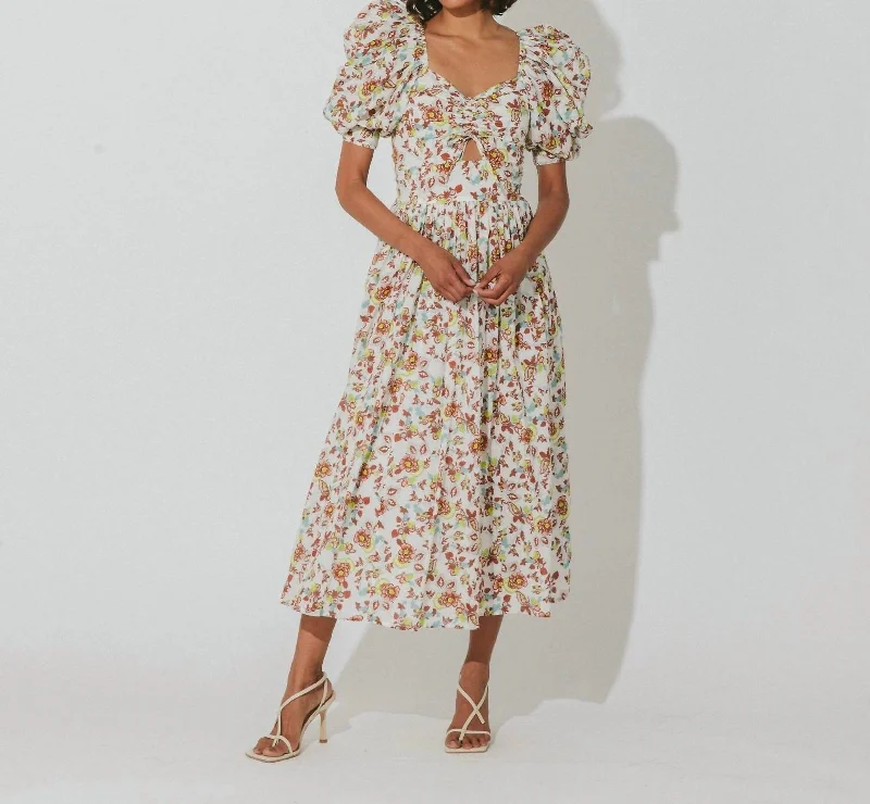 Bigger Savings, Better Shopping!Penelope Midi Dress In Vintage White