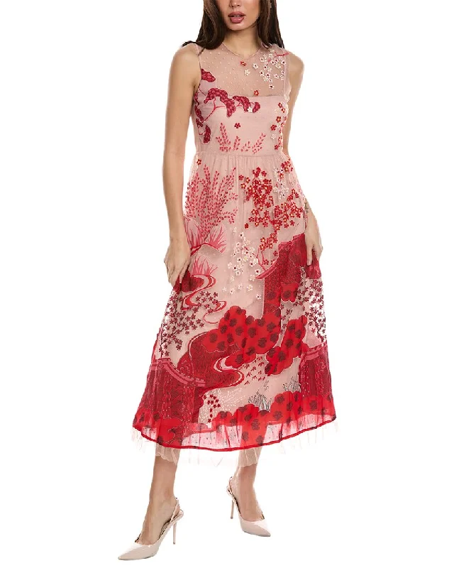 Exclusive Offers You’ll Love!RED Valentino Sleeveless Midi Dress
