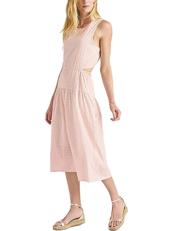 Best Price of the Season!Renata Womens Metallic Print Open Back Midi Dress