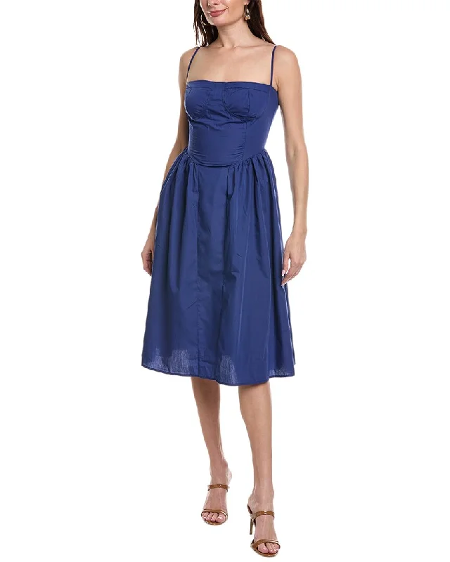 Instant Savings Await!& Rouge Poplin Midi Dress