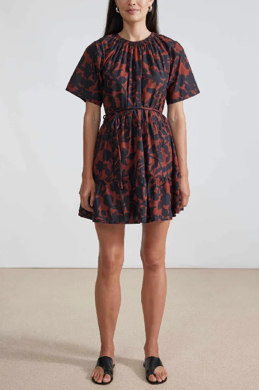 Seasonal Sale – Shop Now!Saara Tiered Mini Dress In Deep Botanic