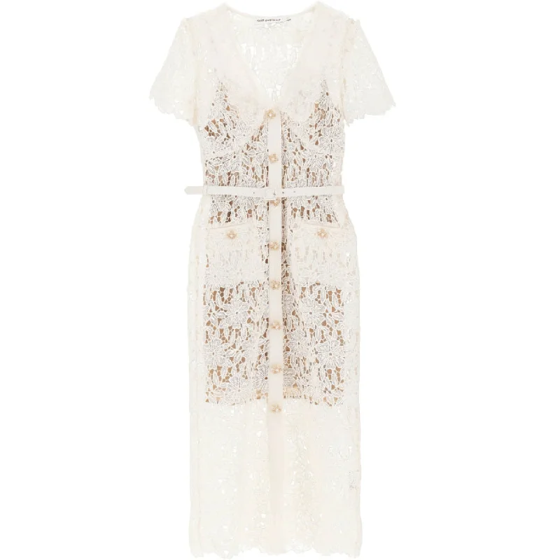 Exclusive Offers You’ll Love!Self Portrait Women's Cream Lace Midi Dress