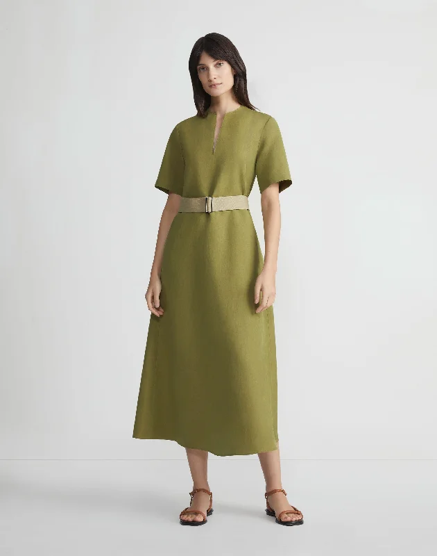 More Discounts, More Joy!Silk-Linen Midi Dress
