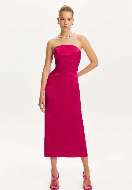 Crazy Discounts Inside!Strapless Midi Dress