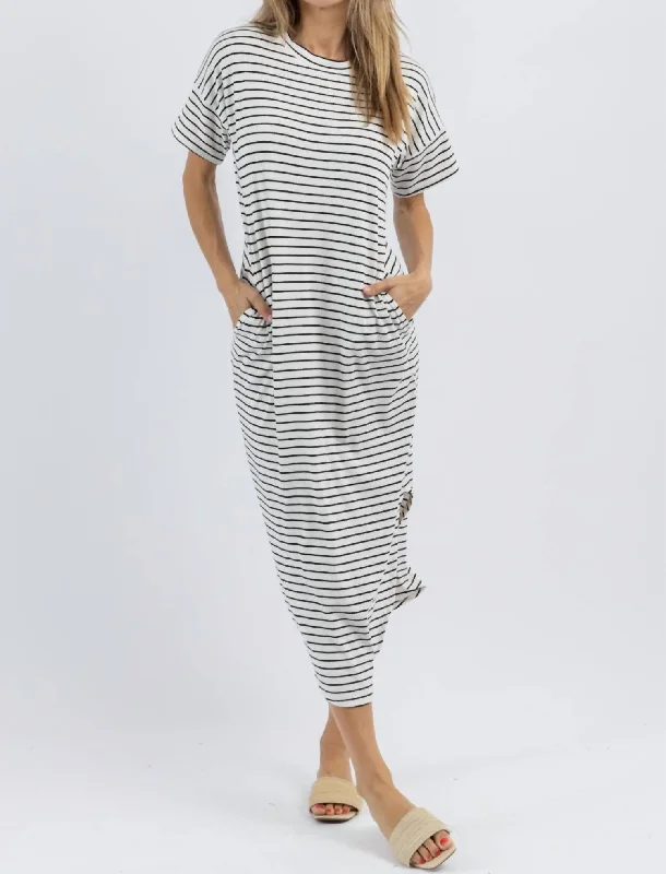 Get the Best for Less!Sundazed Stripe Midi Dress In White