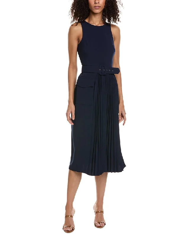 Your Shopping Spree Starts Here!Taylor Stretch Crepe Sleeveless Midi Dress