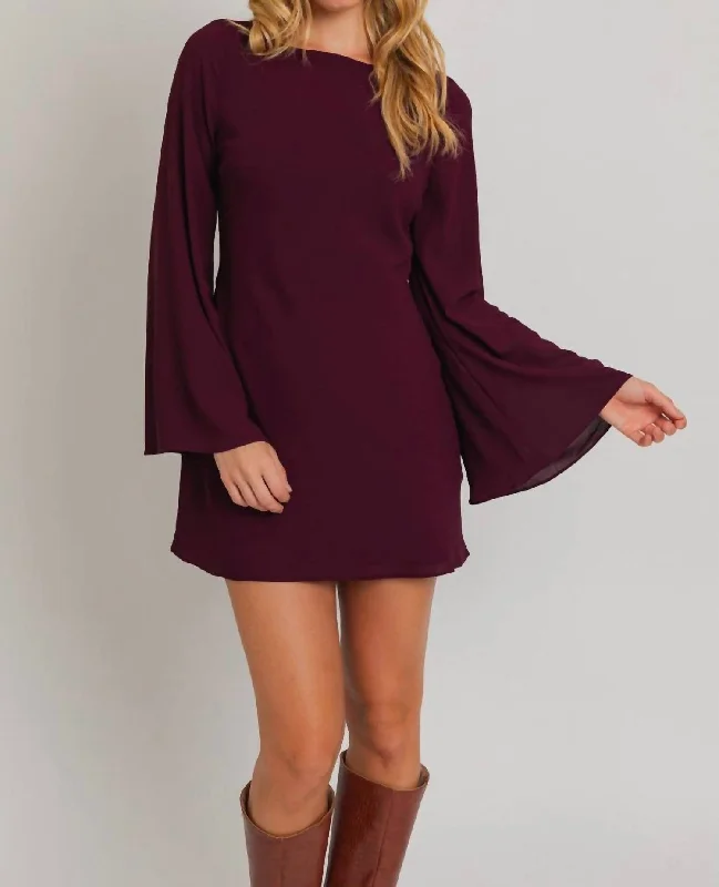 Today Only – Don’t Miss It!The Belle Du Jour Mini Dress In Wine