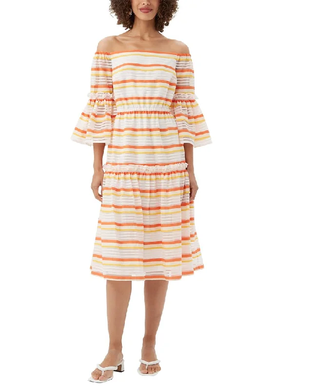 Limited-Time Price Drop!Trina Turk Desire Silk-Blend Midi Dress