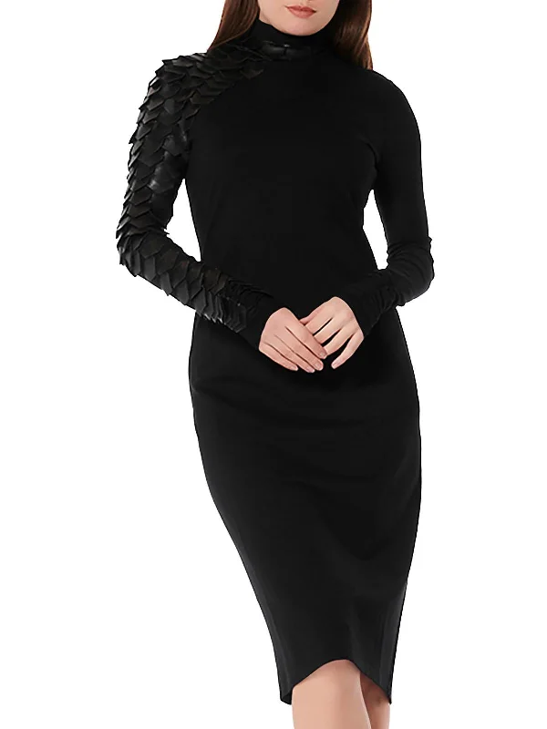 Buy More, Save More!Womens Applique Knee Length Midi Dress