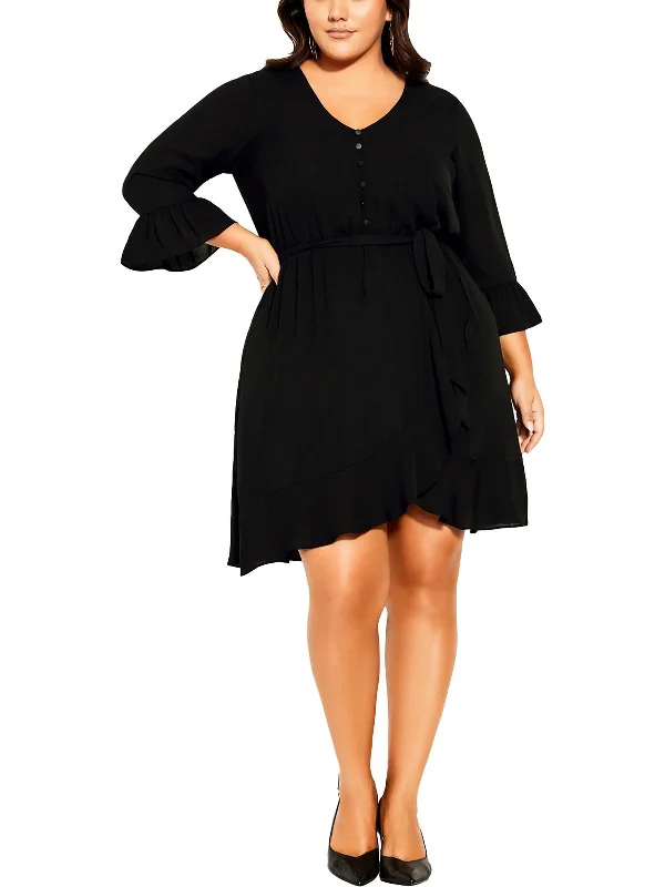 Your Favorite Sale is Back!Womens Button Detail Knee Length Midi Dress