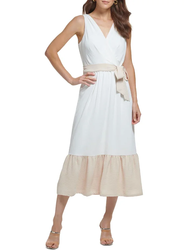 Shop the Hottest Deals!Womens Colorblock Long Midi Dress