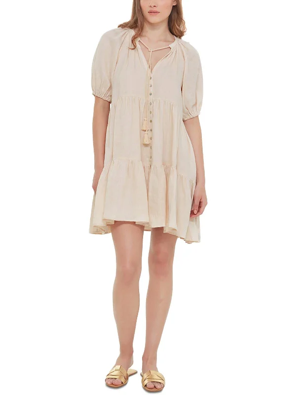 Every Deal is a Steal!Womens Embellished Stretch Mini Dress