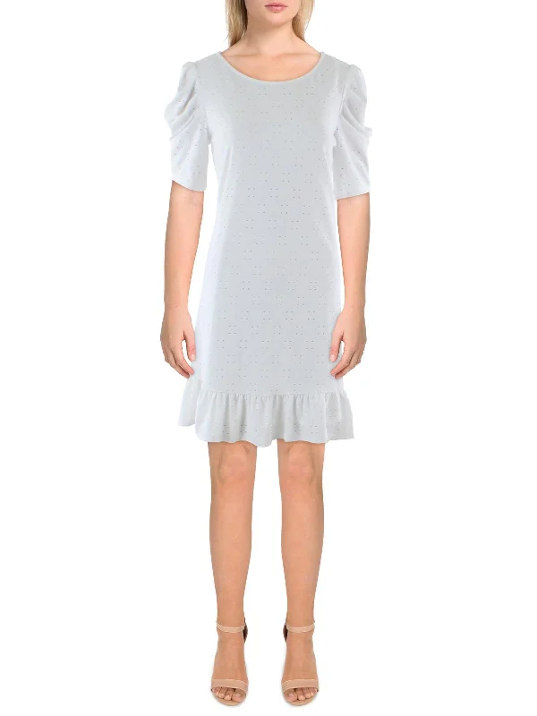 Stock Up and Save!Womens Eyelet Short Mini Dress