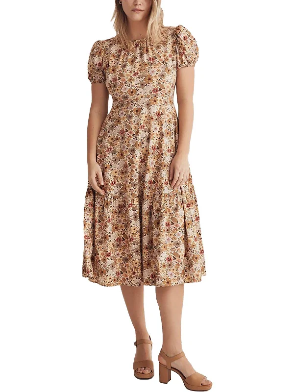 Limited Deals, Unlimited Savings!Womens Floral Open Back Midi Dress
