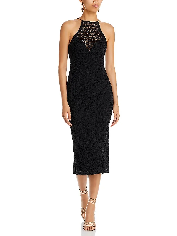 Huge Savings – Act Now!Womens Lacy Short Midi Dress