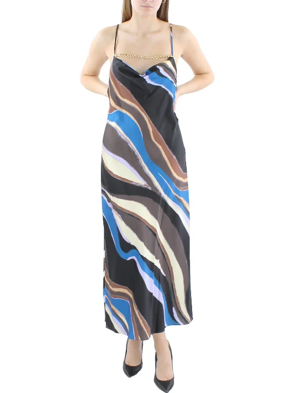 Shop the Hottest Deals!Womens Printed Halter Midi Dress