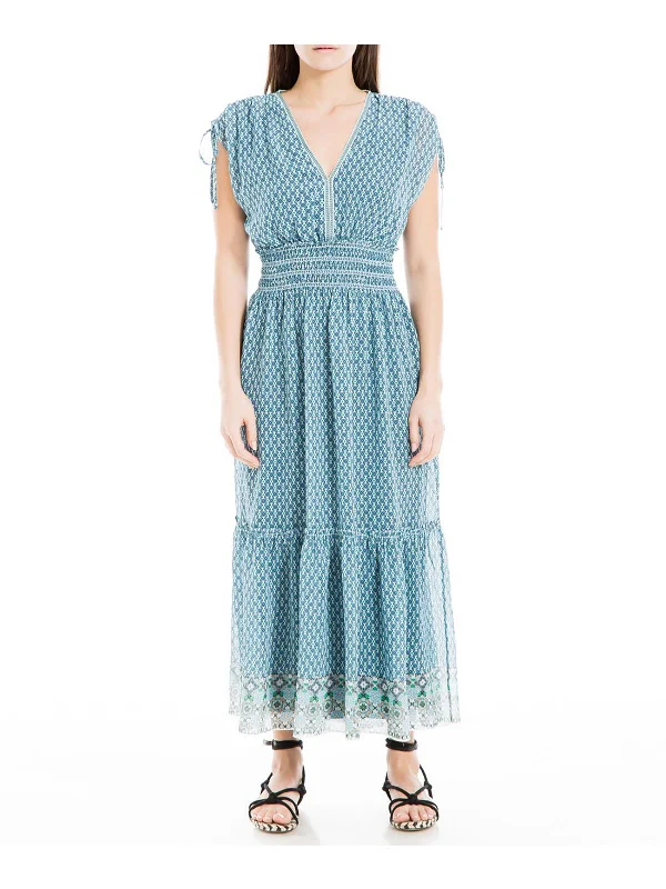 The Best Offers Are Here!Womens Smocked Tiered Midi Dress