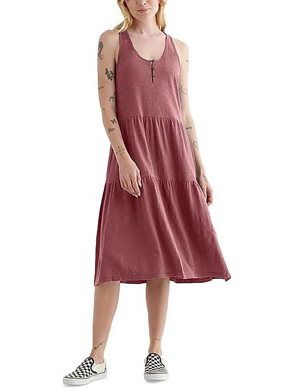 Upgrade for Less!Womens Tiered Sleeveless Midi Dress