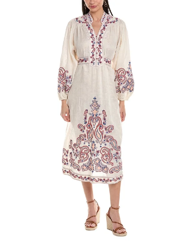 Price Drops You’ll Love!Zimmermann Devi Embroidered Linen Midi Dress