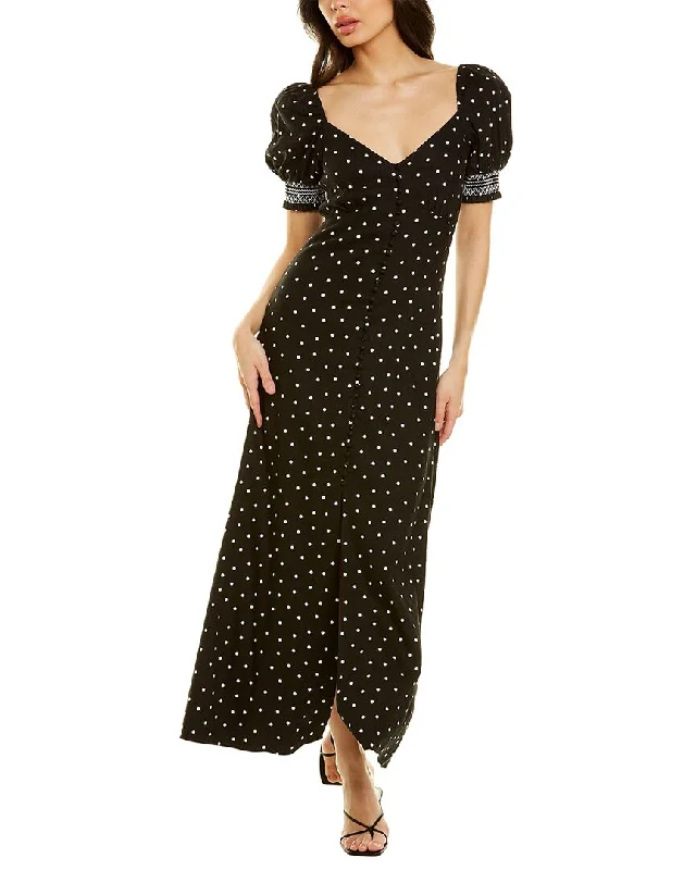 Find Your Perfect Deal Today!alice + olivia Katrina Linen-Blend Midi Dress