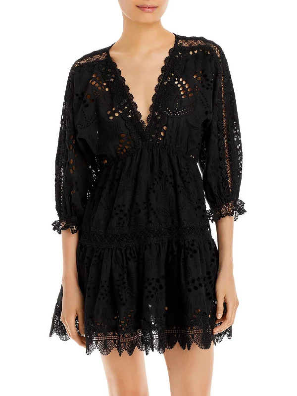 The Best Deals Won’t Wait!Amante Womens Lace Short Mini Dress