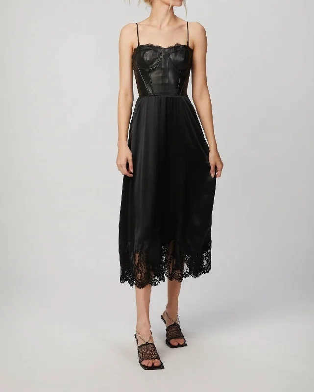 One Click Away from Big Savings!Claudine Midi Dress In Black