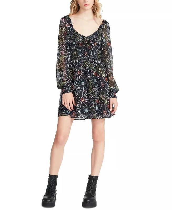 Savings You Can’t Ignore!Color Me Lucky Mini Dress In Black Multi