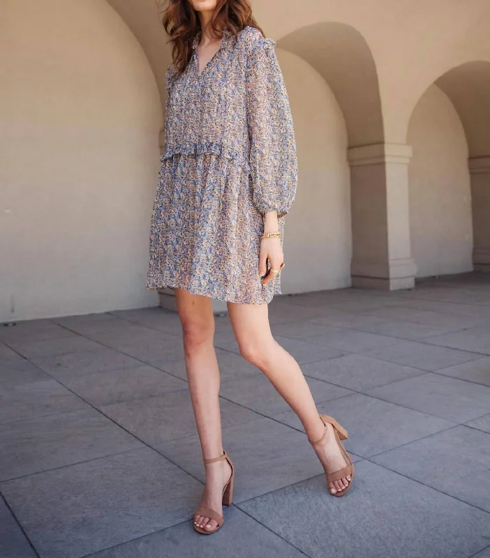 Your Favorite Sale is Back!Dallas Babydoll Mini Dress In Blue