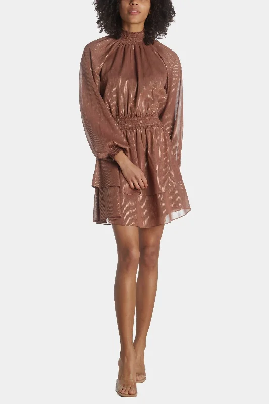 Today’s Deals, Tomorrow’s Regrets!Downtown Lights Mini Dress In Brown Gold