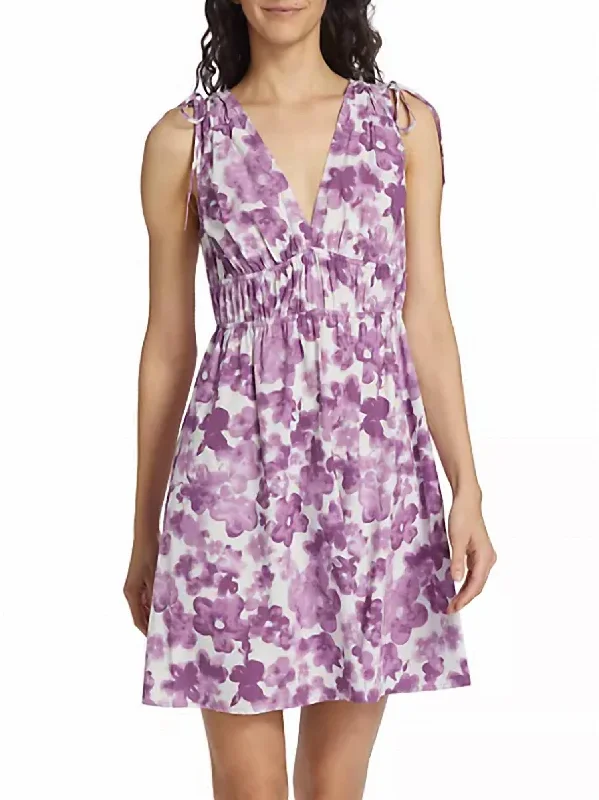Your Shopping Spree Starts Here!Fay Mini Dress In Iris Watercolor
