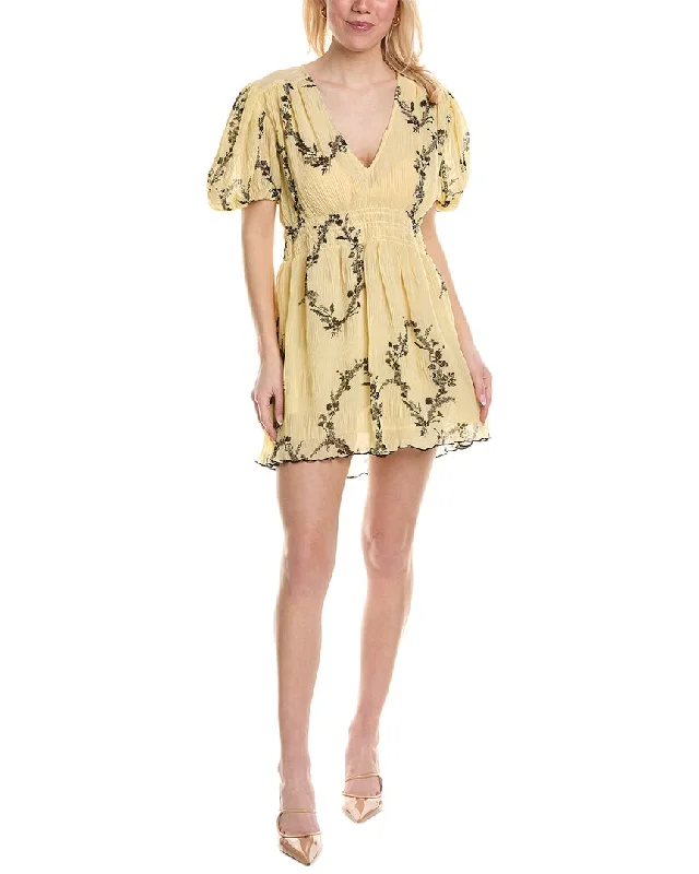 Save Up to 50% Off!GANNI Pleated Mini Dress