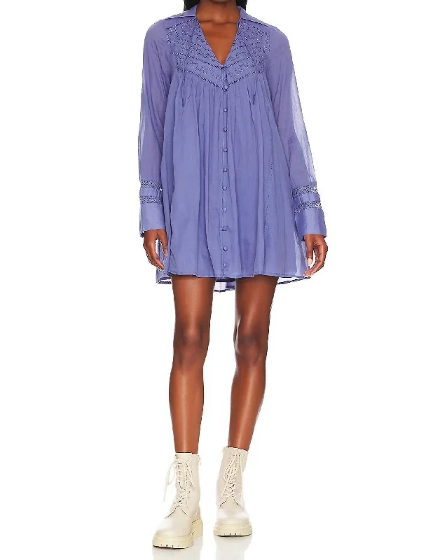 Every Deal is a Steal!Haddie Solid Mini Dress In Prep Peri