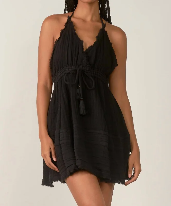 The Best Offers Are Here!Halter Mini Dress In Black