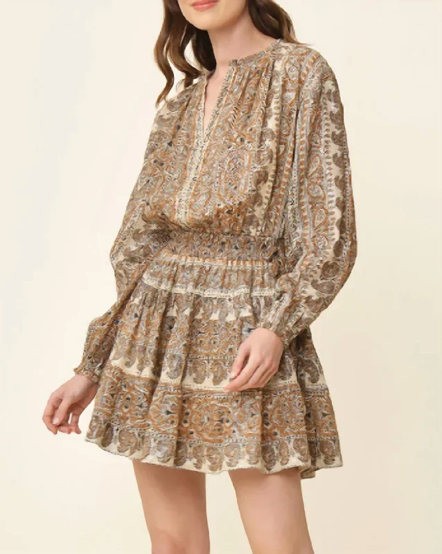 Savings You Can’t Ignore!Irma Mini Dress In Salania Almond