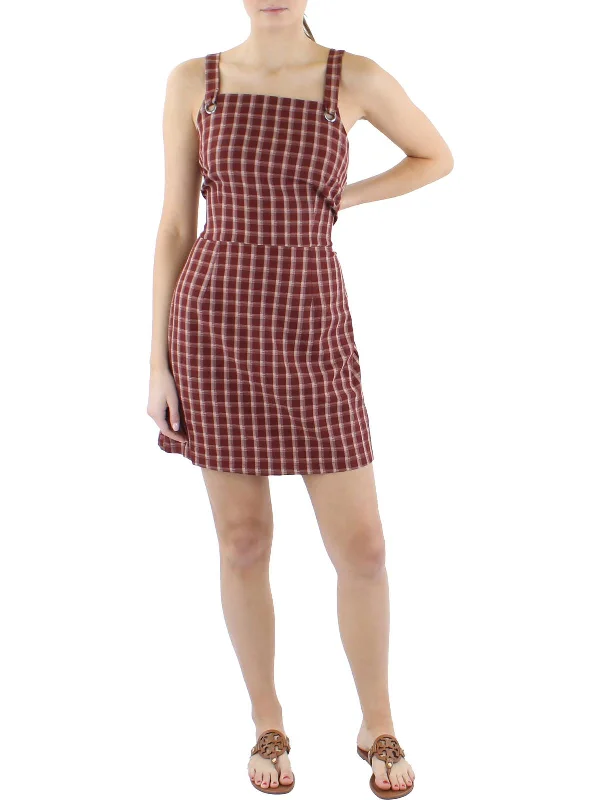 Get It Before It’s Gone!Juniors Womens Woven Jumper Mini Dress