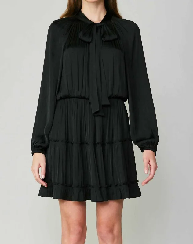 Save Like Never Before!Long Sleeve Mini Dress In Black