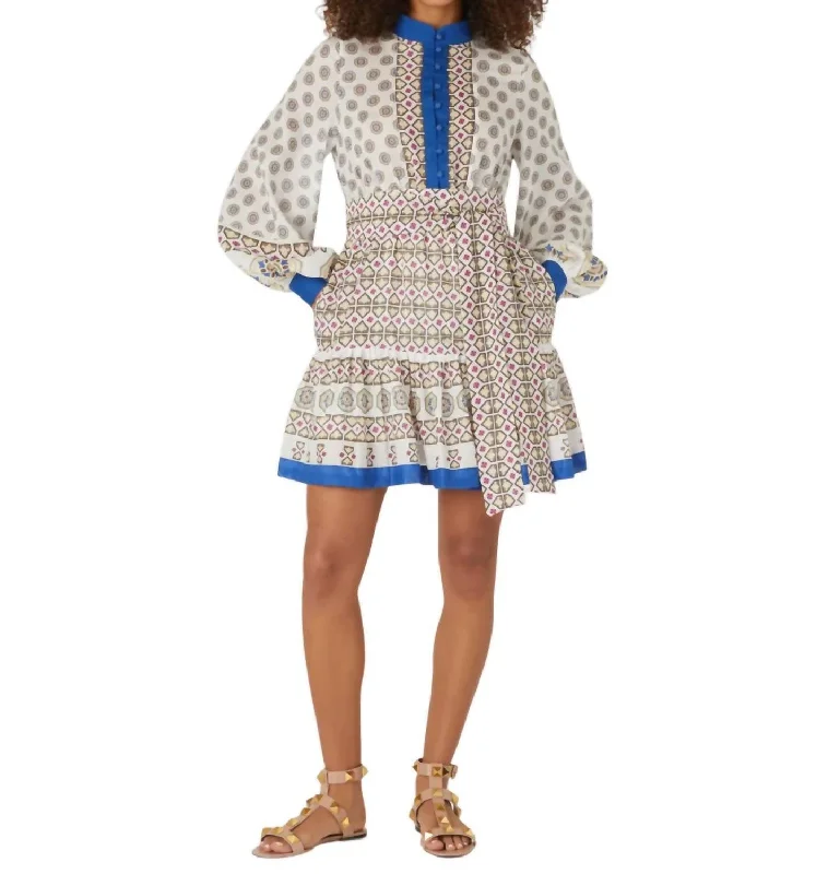 Crazy Discounts Inside!Melides Circle Mini Dress In Beige
