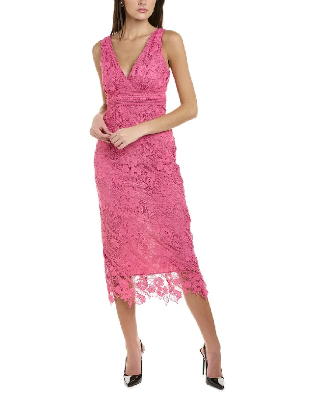 Your Best Deals Are Here!ML Monique Lhuillier Lace Midi Dress
