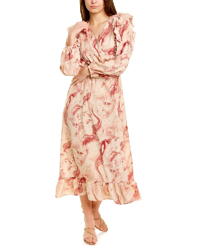 Unlock Huge Savings Now!Moonsea Surplice Midi Dress