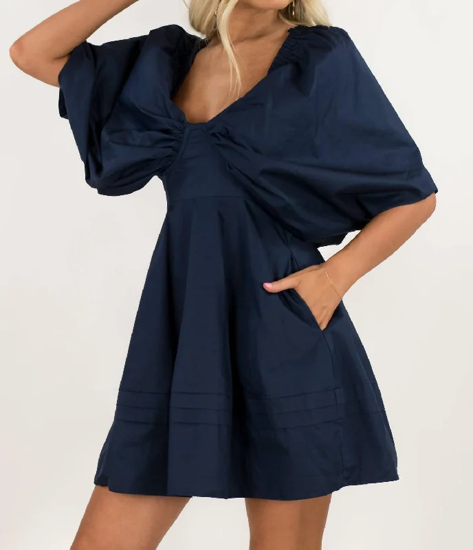 Seasonal Sale – Shop Now!Poppy Mini Dress In Navy