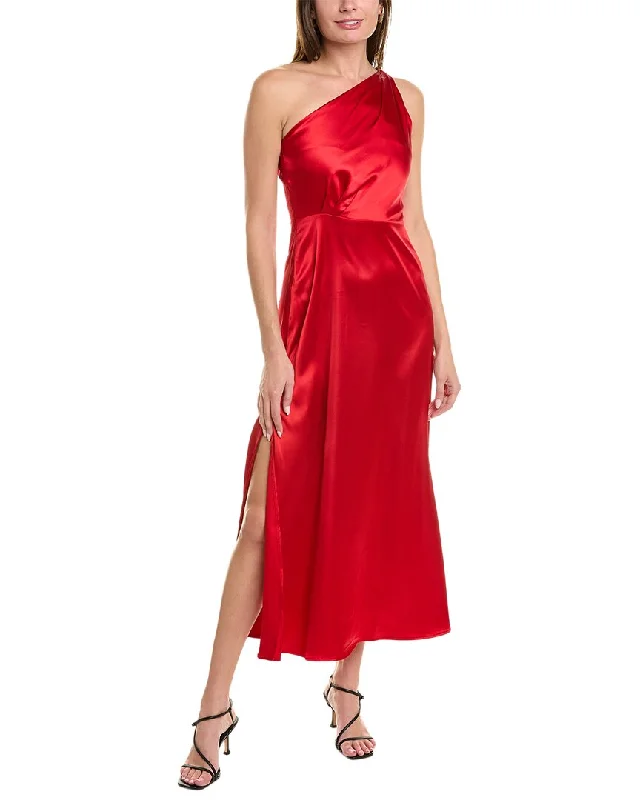 Act Fast – Limited Time Savings!Rachel Parcell One-Shoulder Satin Midi Dress