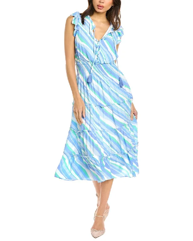 Hurry! While Supplies Last!Sail to Sable Ruffle Midi Dress