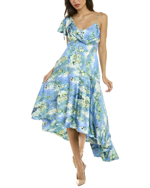 More Discounts, More Joy!Theia Adrian Cowl Midi Dress