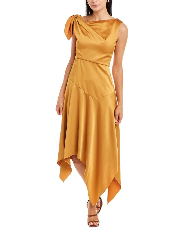 Your Dream Deal is Here!Theia Larissa Handkerchief Midi Dress